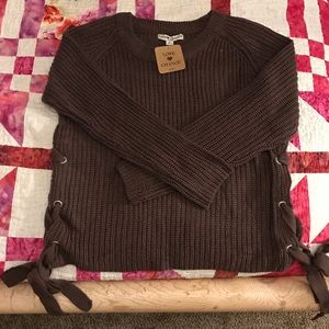 Brown Bow Tie Sweater XL